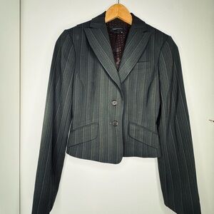 BCBGMaxAzria Charcoal Pinstripe Blazer